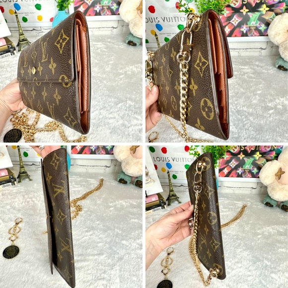 Louis Vuitton Monogram Continental Wallet Crossbody with charm - Picture 7 of 16